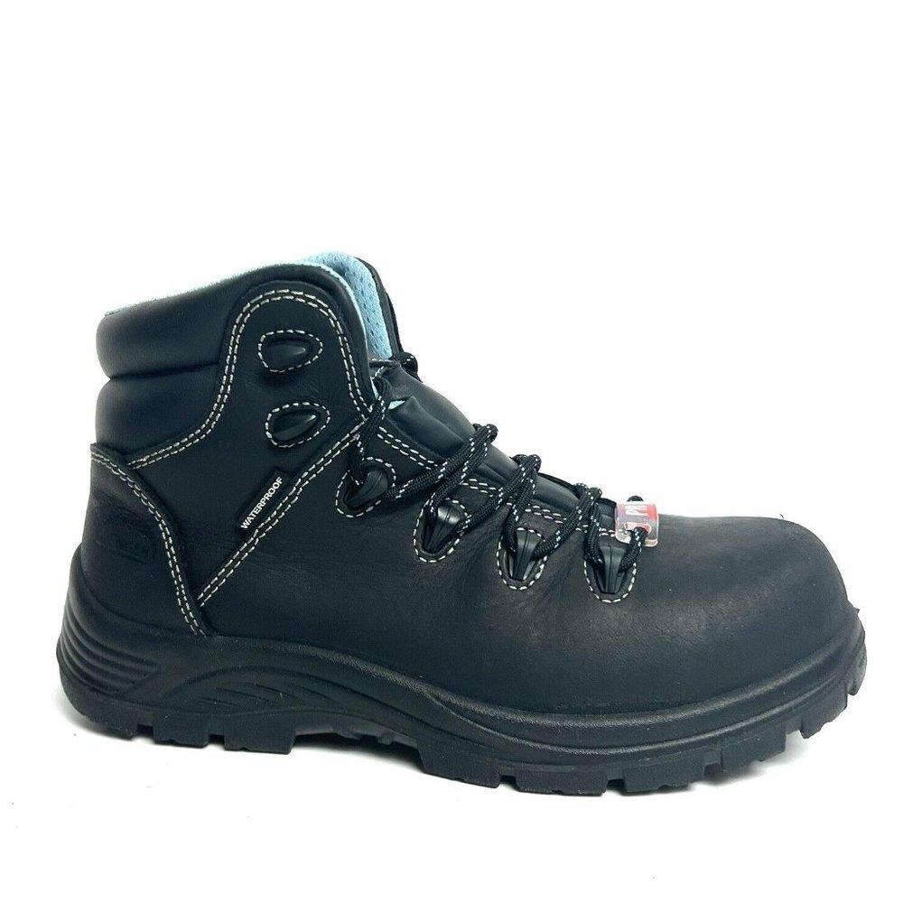 Avenger Womens Framer Comp Toe Waterproof Boot Black Size 7.5 M